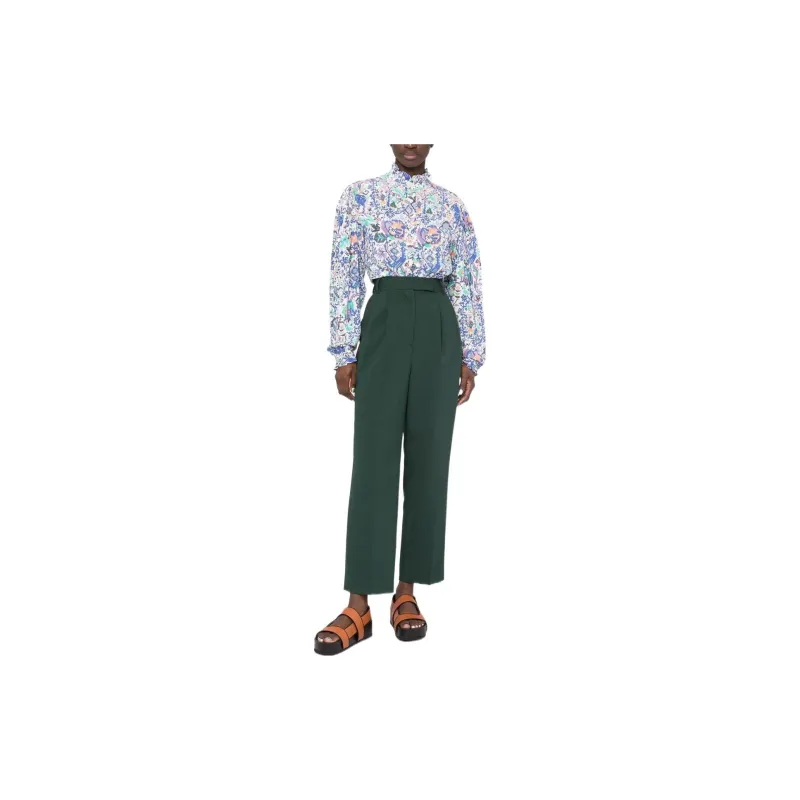 ISABEL MARANT Banessa Abstract print Ruffled Blouse-1