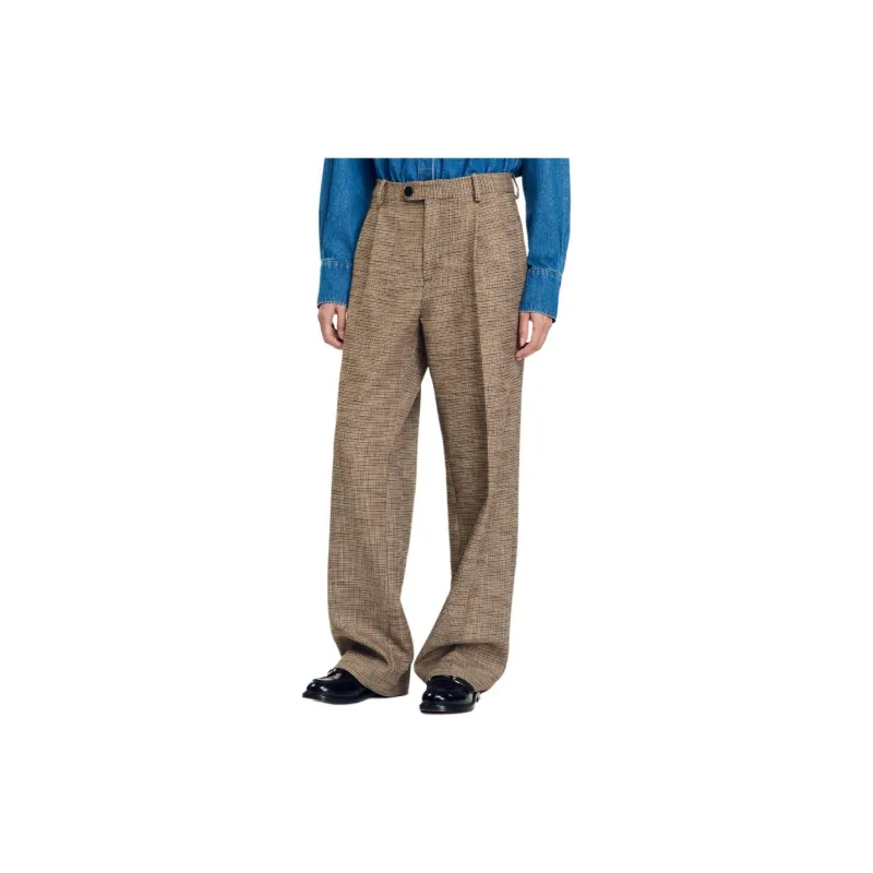 Sandro Houndstooth pattern Trousers-3