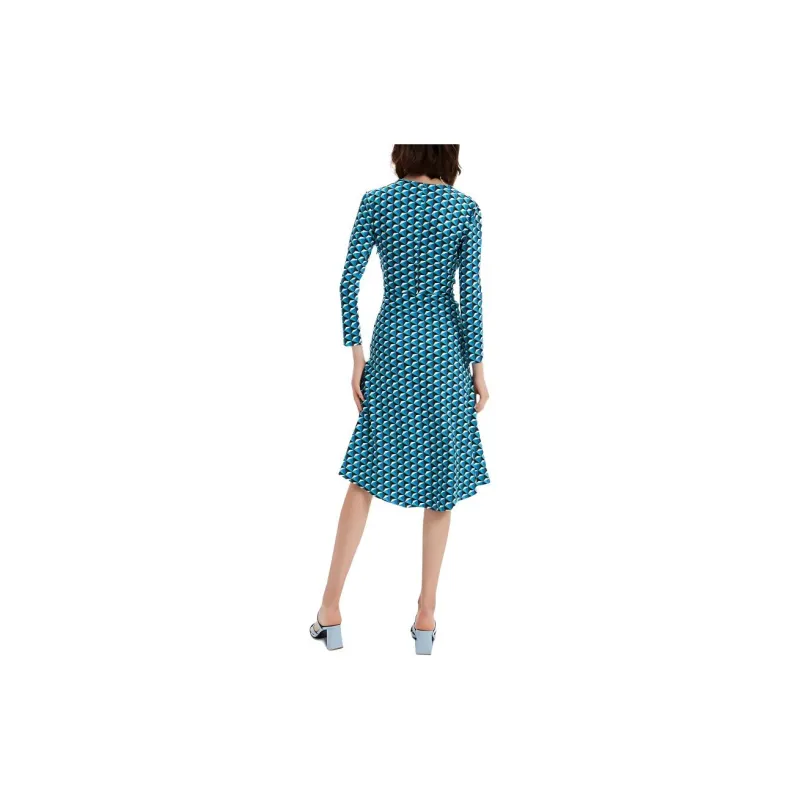 DVF Diane Von Furstenberg Jerry Geometric print Flared Dress-3