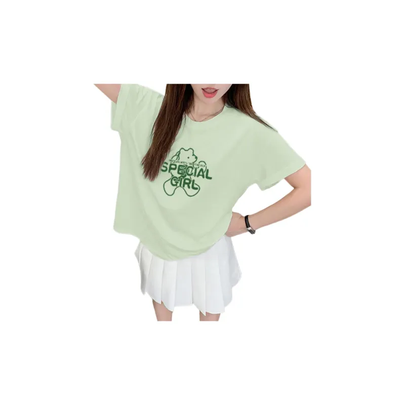 Weixi T Shirt Women's Light Pea Green-4