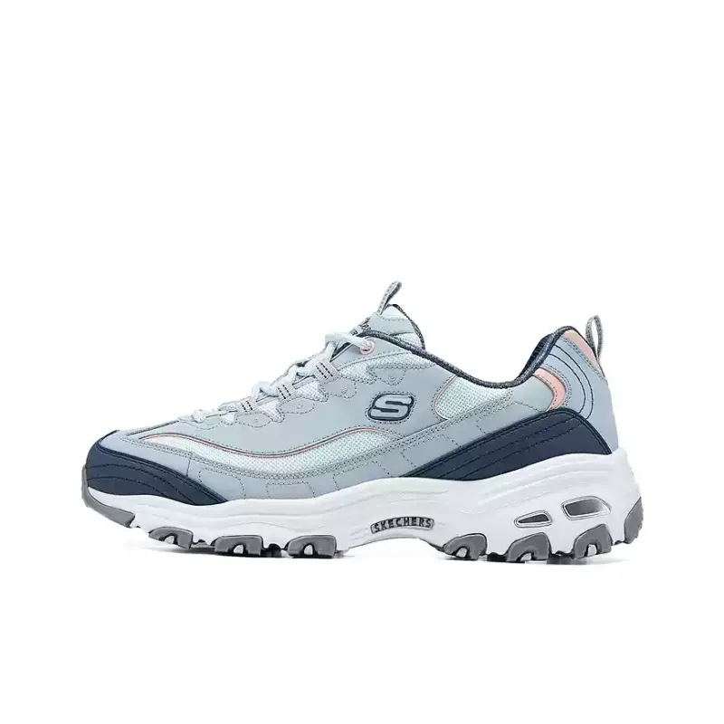Skechers DLITES Anti Slip Wear Resistant Low Top Chunky Sneakers Women's Blue-0