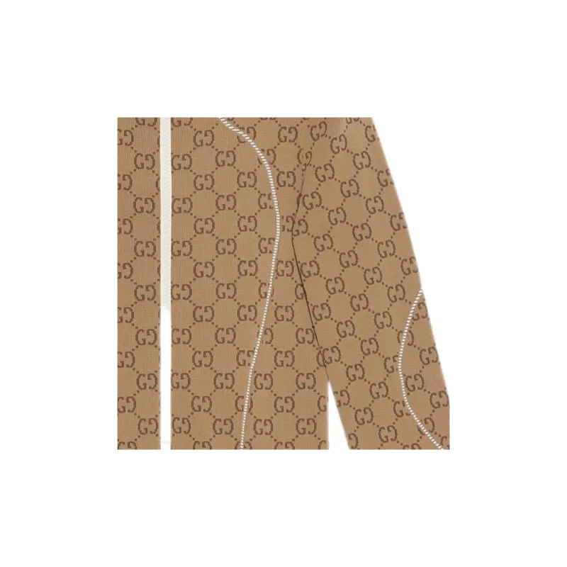 GUCCI Gg Jersey Jacquard Dress 'Beige/Ebony'-6