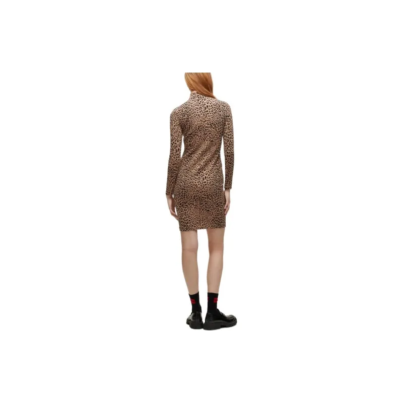 HUGO BOSS Long Sleeved Dresses Women's Brown-2