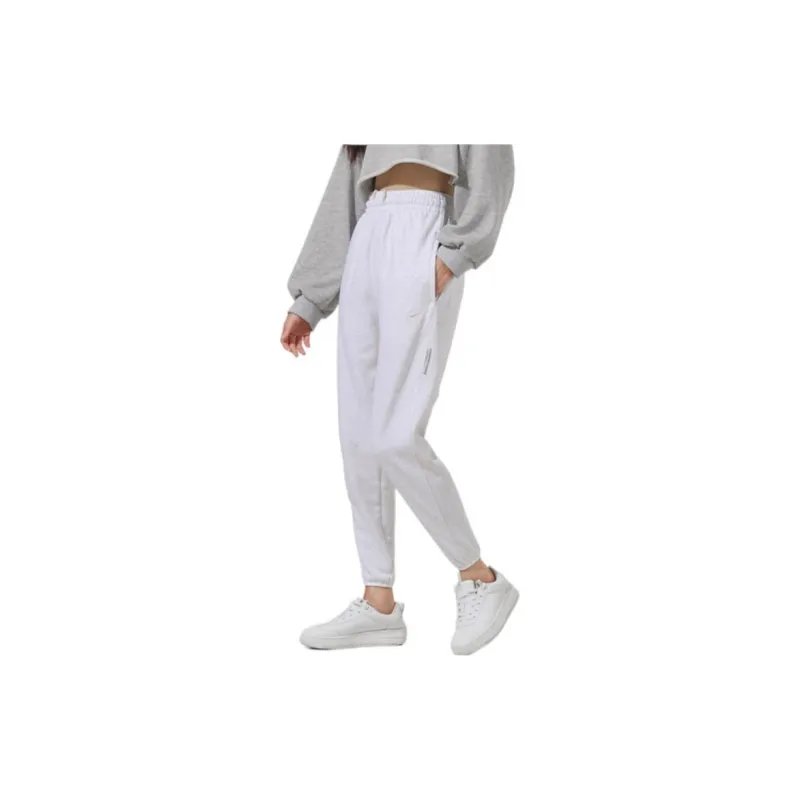 Nike Knitted Sweatpants Women's Gray White-3