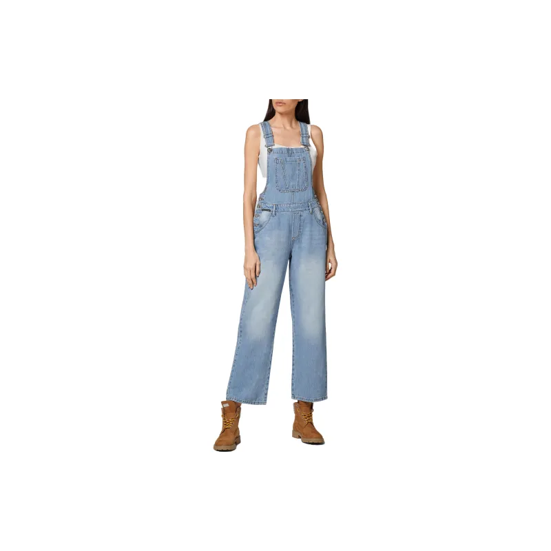 PHILIPP PLEIN Logo patch Denim Dungarees-1