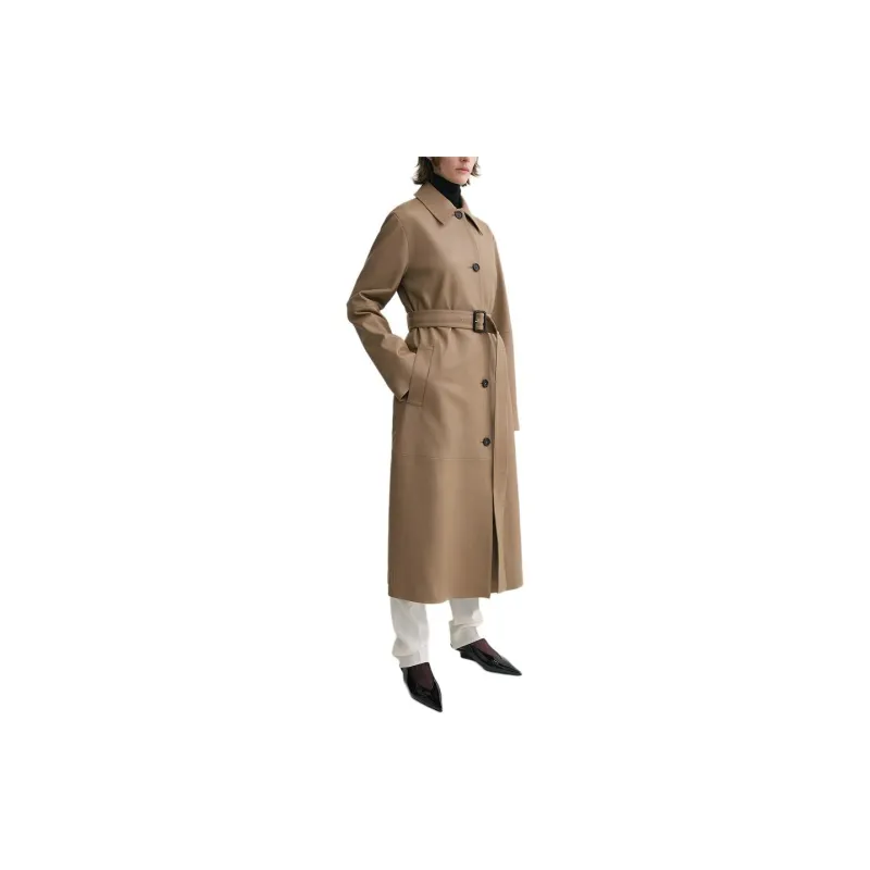 TOTEME Belted Leather Coat-3