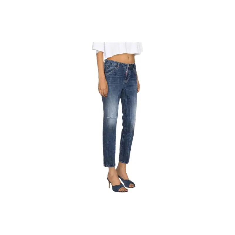 DSQUARED 2 Icon Cool Girl Distressed Tappered Jeans-3