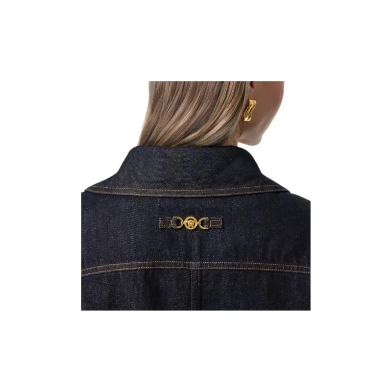 VERSACE Denim Shirt 'Dark Blue'-4
