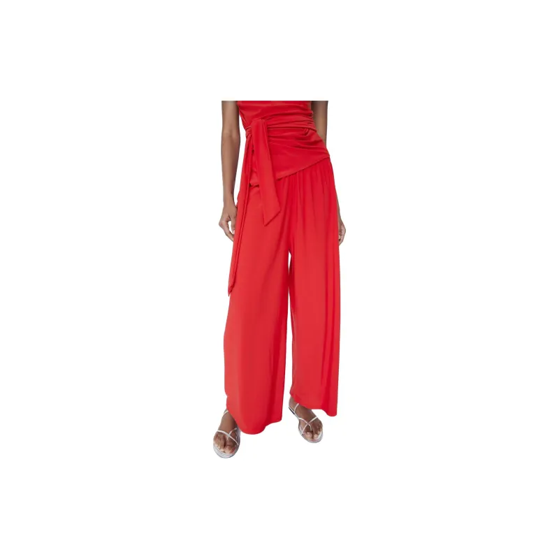 ZARA Casual Pants Women's Red-3