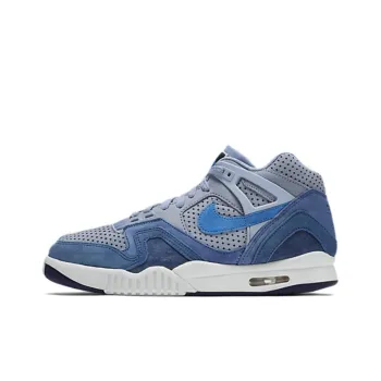 Nike AIR TECH CHALLENGE 2 Anti-Slip Wear-Resistant Mid-Top Training Shoes Unisex Light Blue
