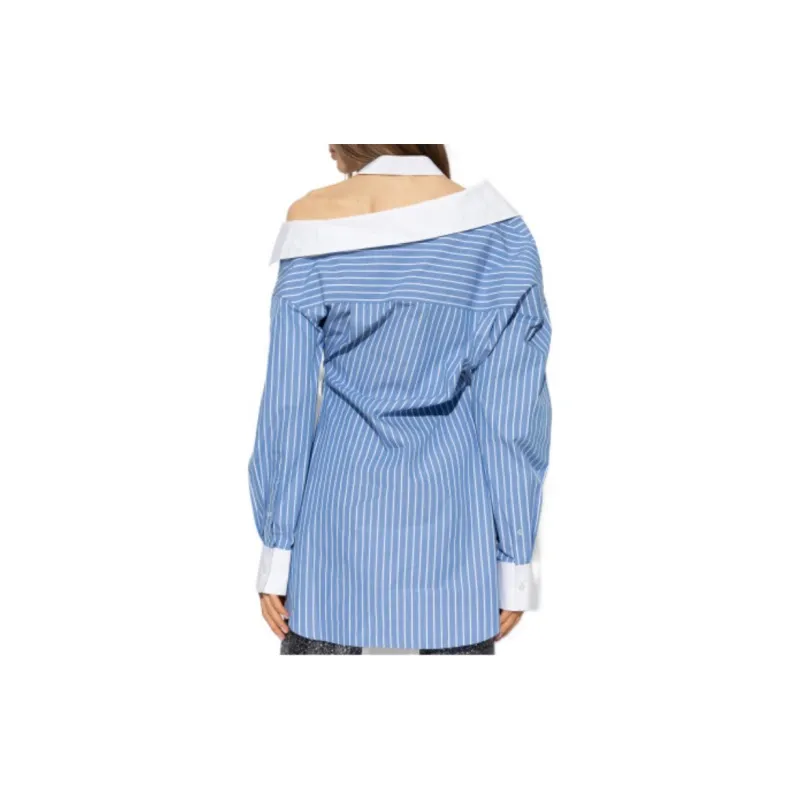 Alexander Wang Long Sleeved Dresses Women's Blue-5