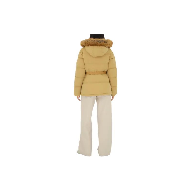 Burberry Belted Waist Hooded Down Jacket-1