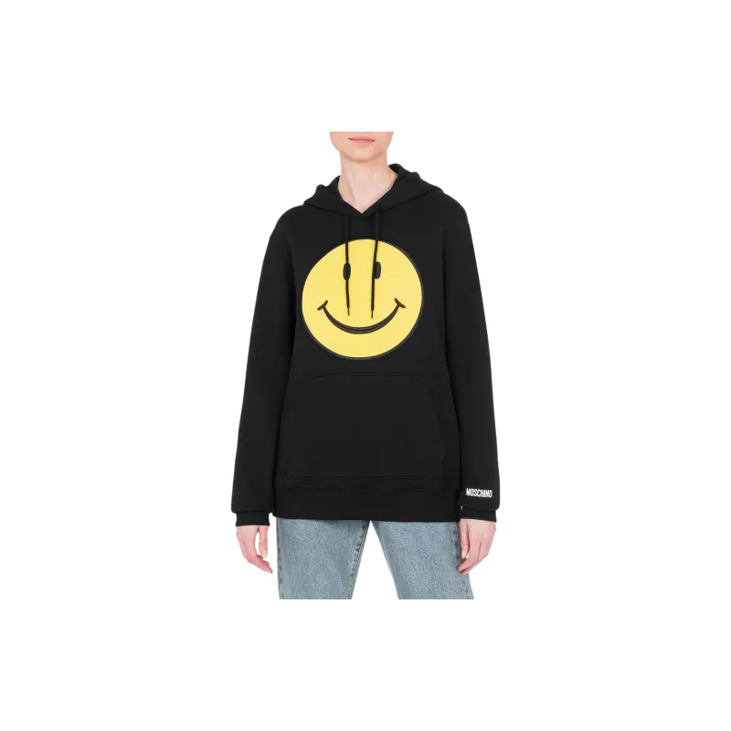 MOSCHINO Smiley Printed Drawstring Hoodie-1