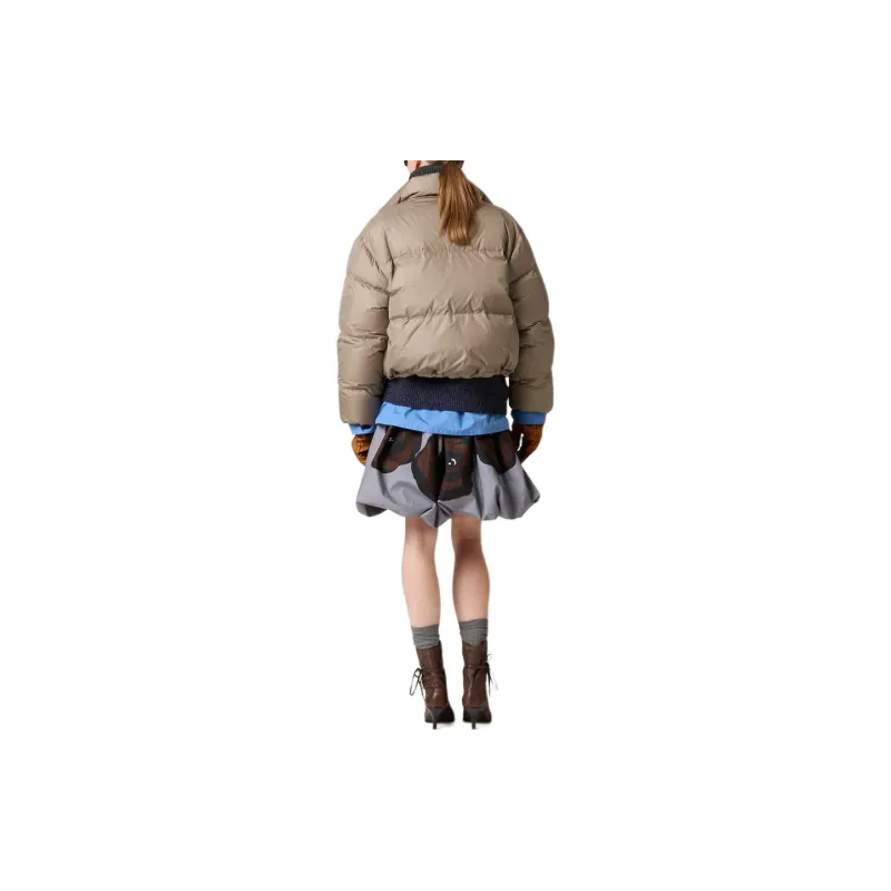 MIU MIU Down Jacket Women's Mud Gray-2