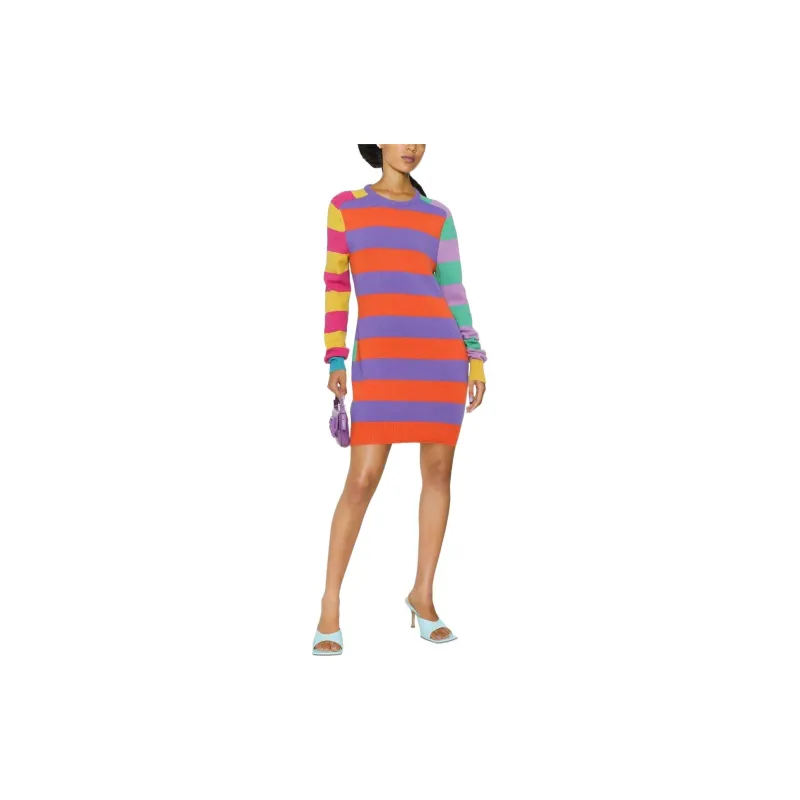 MOSCHINO Striped Cashmere Jumper Dress-1