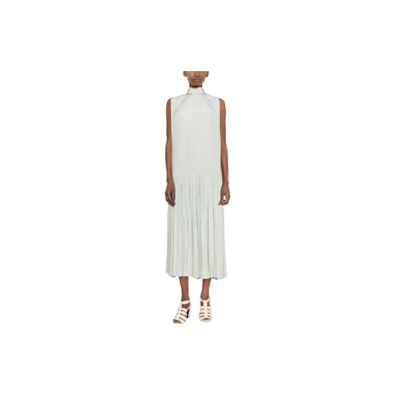 Lanvin Slip Dresses Women's Sage Green-1
