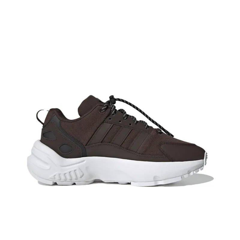 Adidas Originals ZX 22 Anti-Slip And Wear-Resistant Lightweight Sports Casual Shoes Coffee Teenagers-1