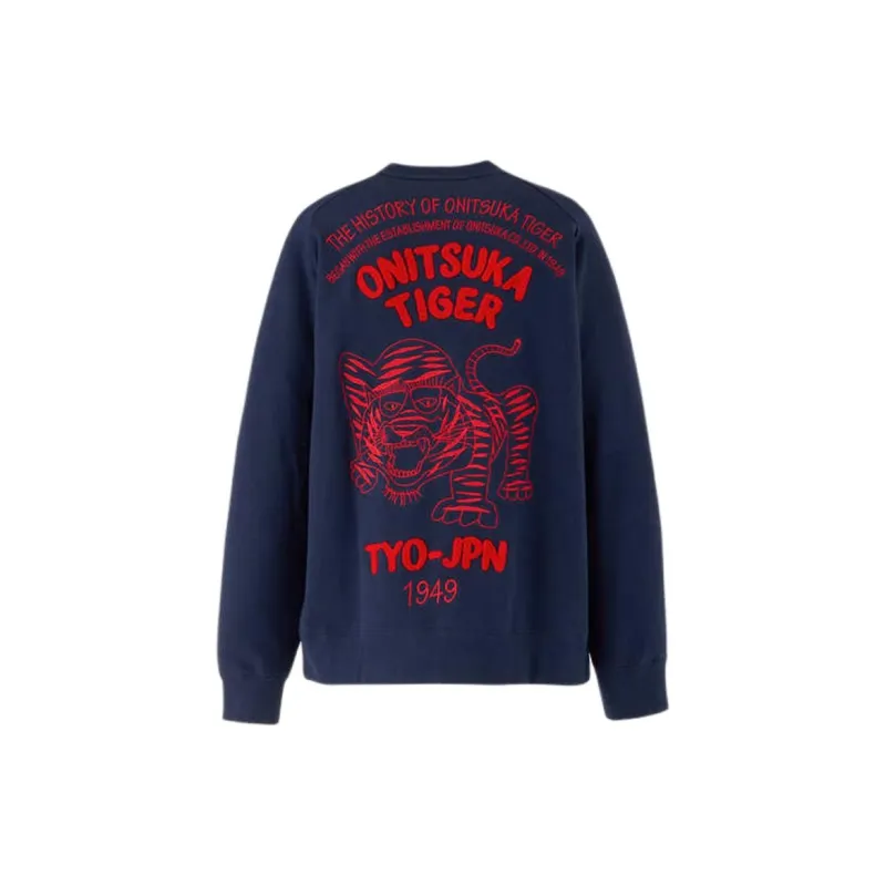 Onitsuka Tiger SWEAT Sweatshirt Unisex Navy Blue/Red-1