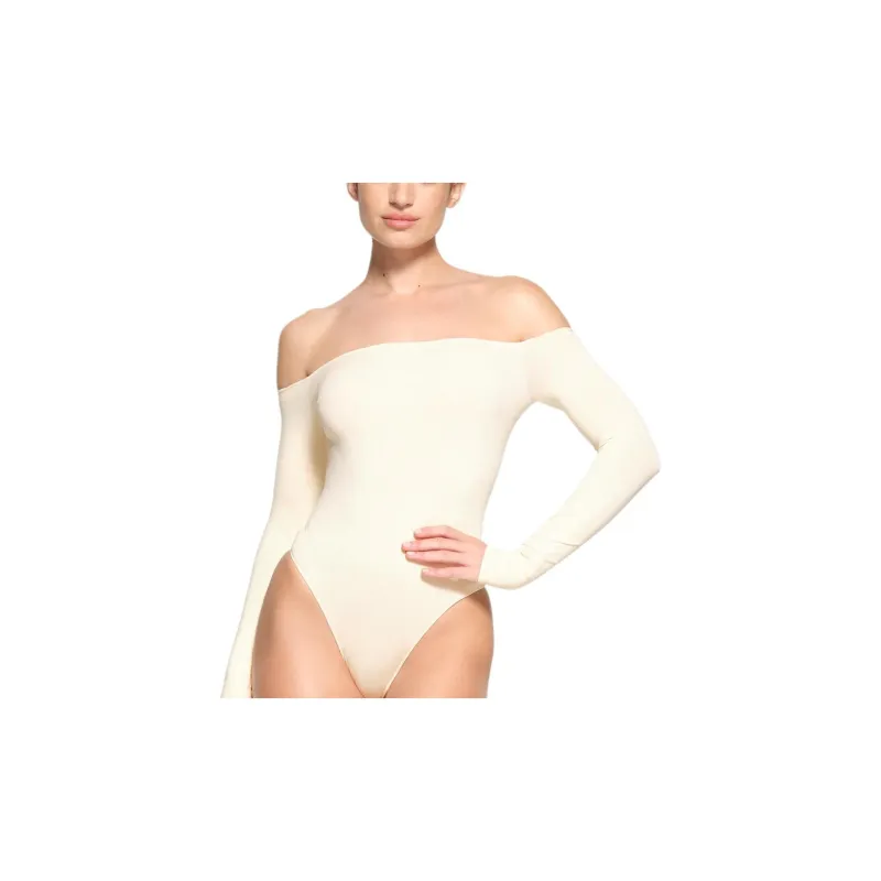 SKIMS ESSENTIAL OFF THE SHOULDER BODYSUIT Bodysuits Women's ECRU/Natural-1