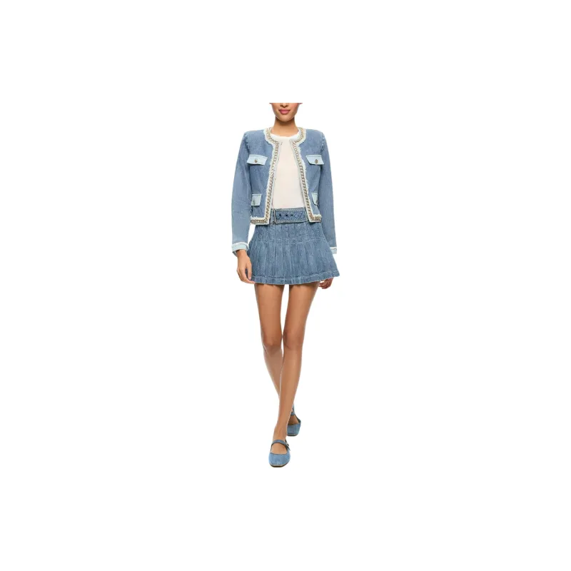 ALICE+OLIVIA Landon Cropped Jacket-1