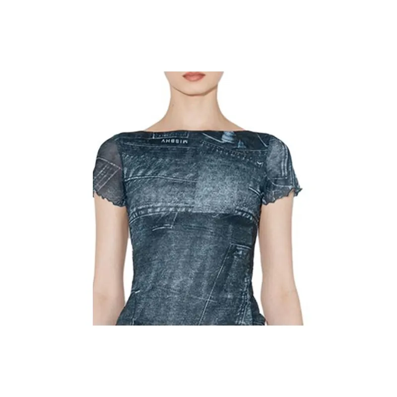 Misbhv X Esther Yu Yu Shuxin Co authored Series T Shirts Women's Dark Blue-5
