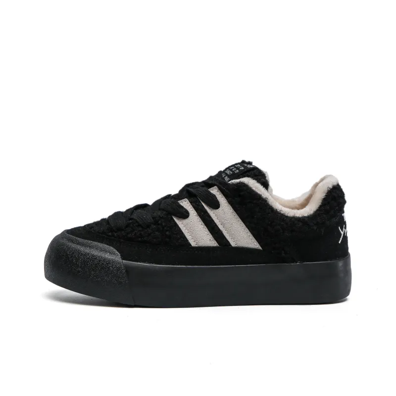 TUOPIN Warm Wear Resistant Lightweight Low Top Skateboard Shoes Women's-0