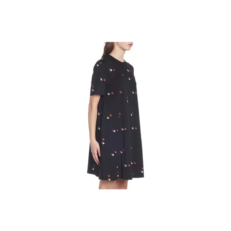 Alexander McQueen Short Sleeved Dresses Women's Black-1