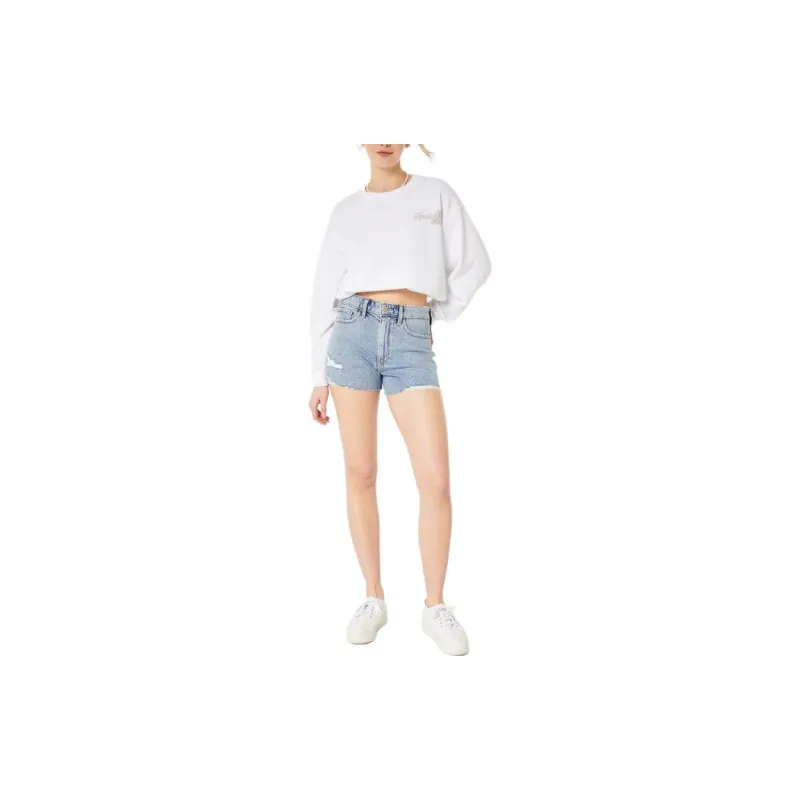 Hollister Denim Shorts Women's Blue-1