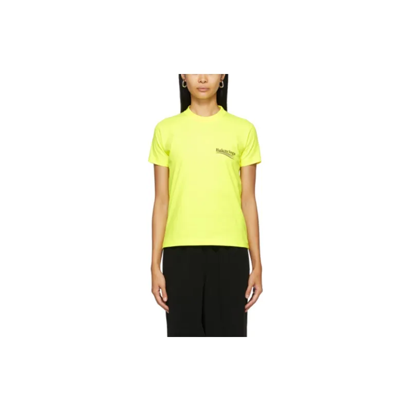 Balenciaga T Shirt Women's Yellow Regular Fit-2