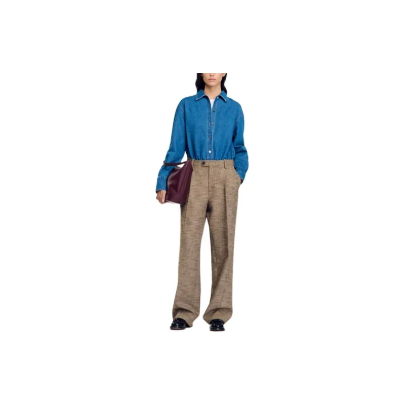 Sandro Houndstooth pattern Trousers-1