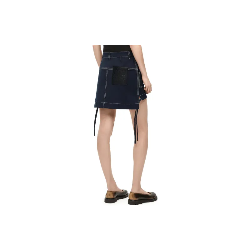 LOEWE Casual Short Skirts Women's Dark Blue-3