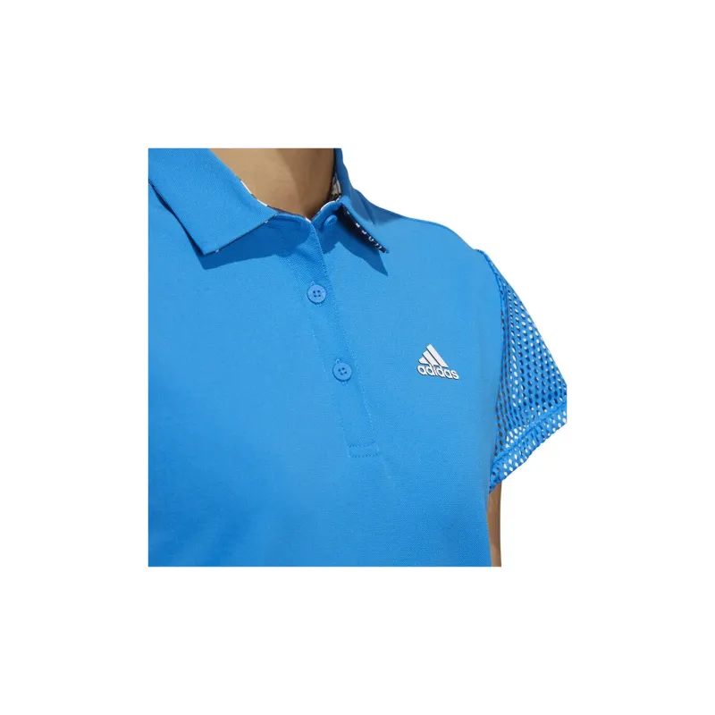 Adidas Polo Shirt Women's Bright Blue-4