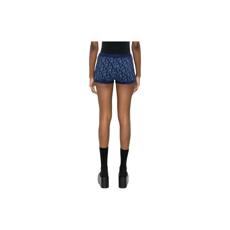 PALM ANGELS Monogram jacquard Knitted Shorts-3