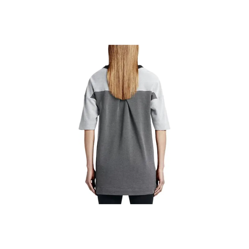 Nike Drop Shoulder Sleeve T Shirt Women's Gray-3