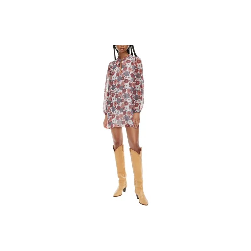 ARITZIA Wilfred Molly Mini Dress Long-Sleeved Dresses Women's Soft Iris Soft Terracotta-2