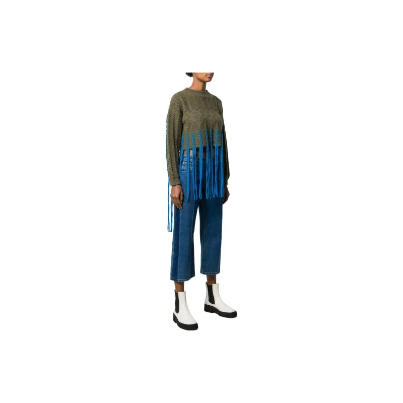 LOEWE Sweaters Women's Olive Green-3