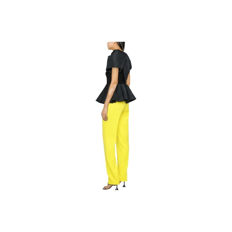 Alexander McQueen High Waist Pleat Detailed Trousers-3