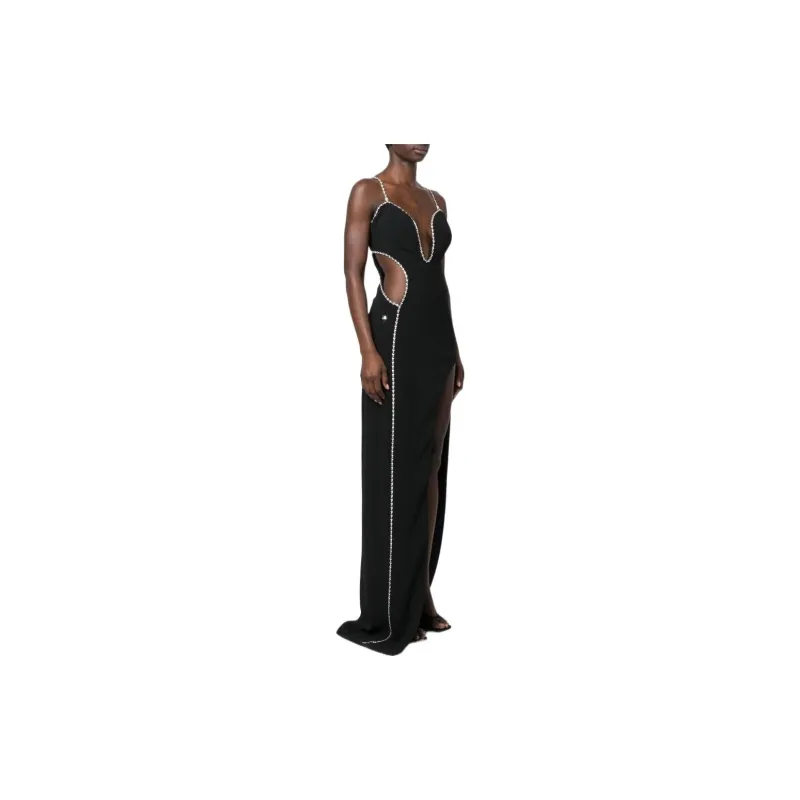 PHILIPP PLEIN Cut Out Detailed Sleeveless Maxi Dress-3