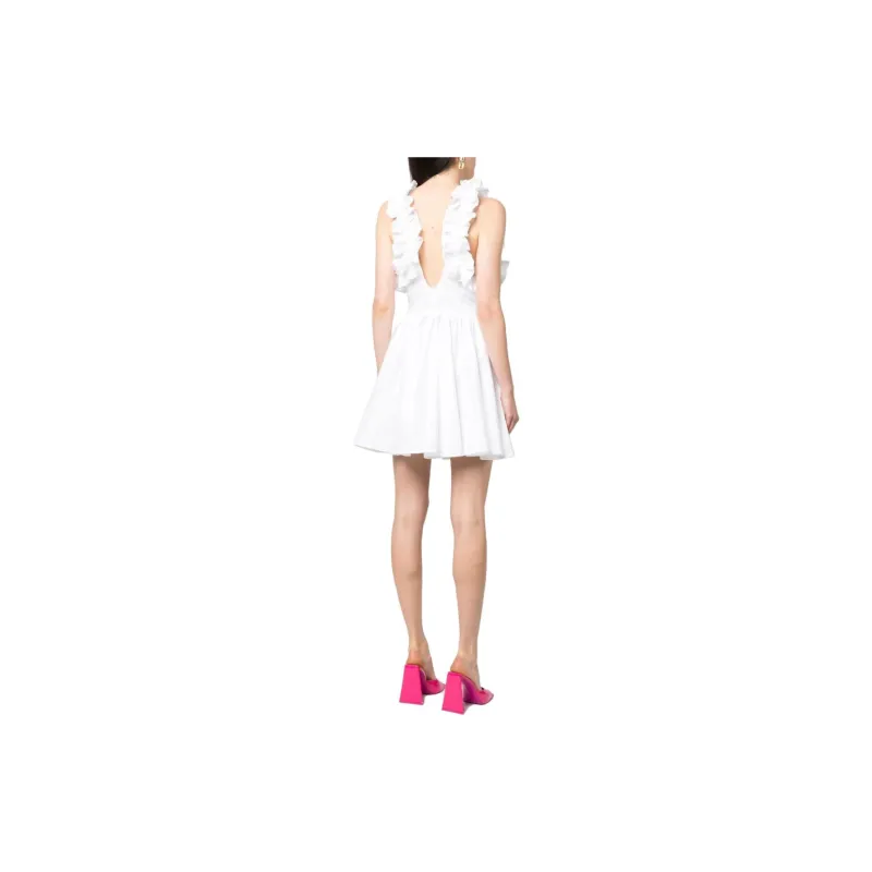 MSGM Sleeveless Dresses Women's White-2