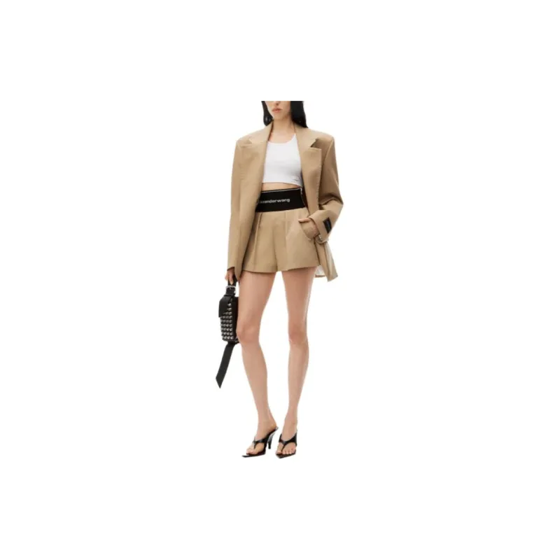 Alexander Wang Pre Styled Layered Logo Patch Single Breasted Blazer-4