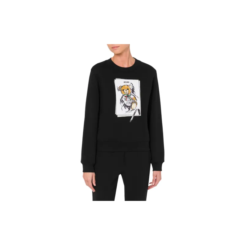 MOSCHINO Graphic Printed Crewneck Sweatshirt-1