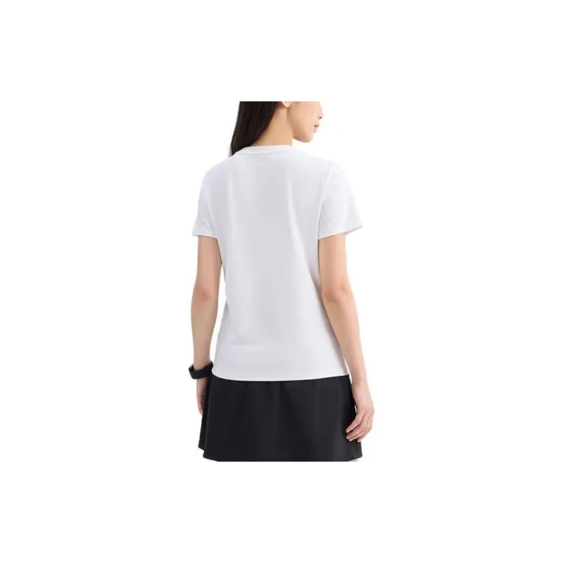 Anta Variety Training Collection Regular T Shirt Women's Snowflake White-3