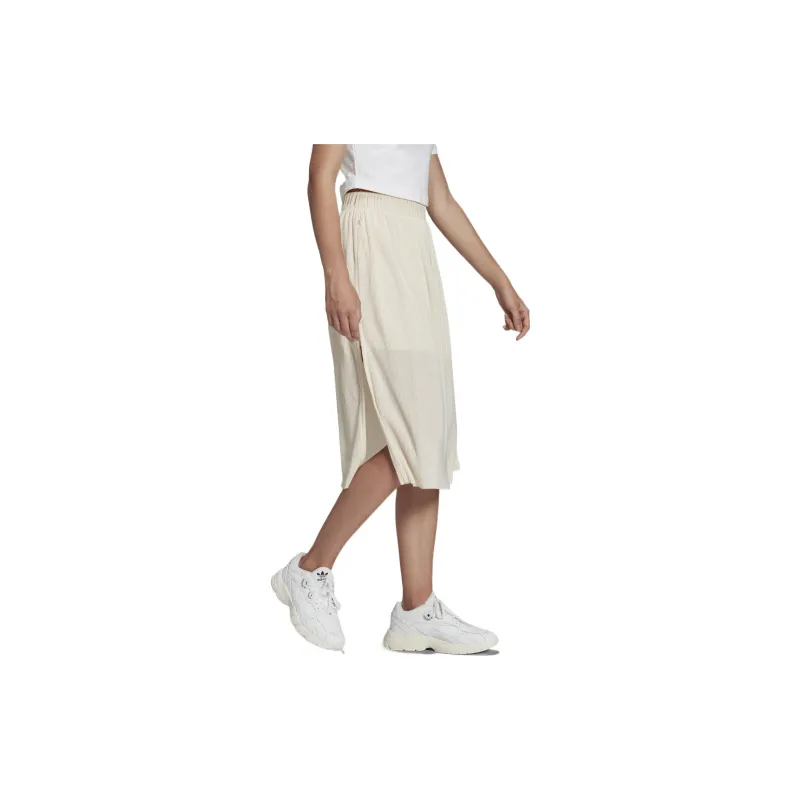 Adidas Originals Casual Long Skirts Women's White-3
