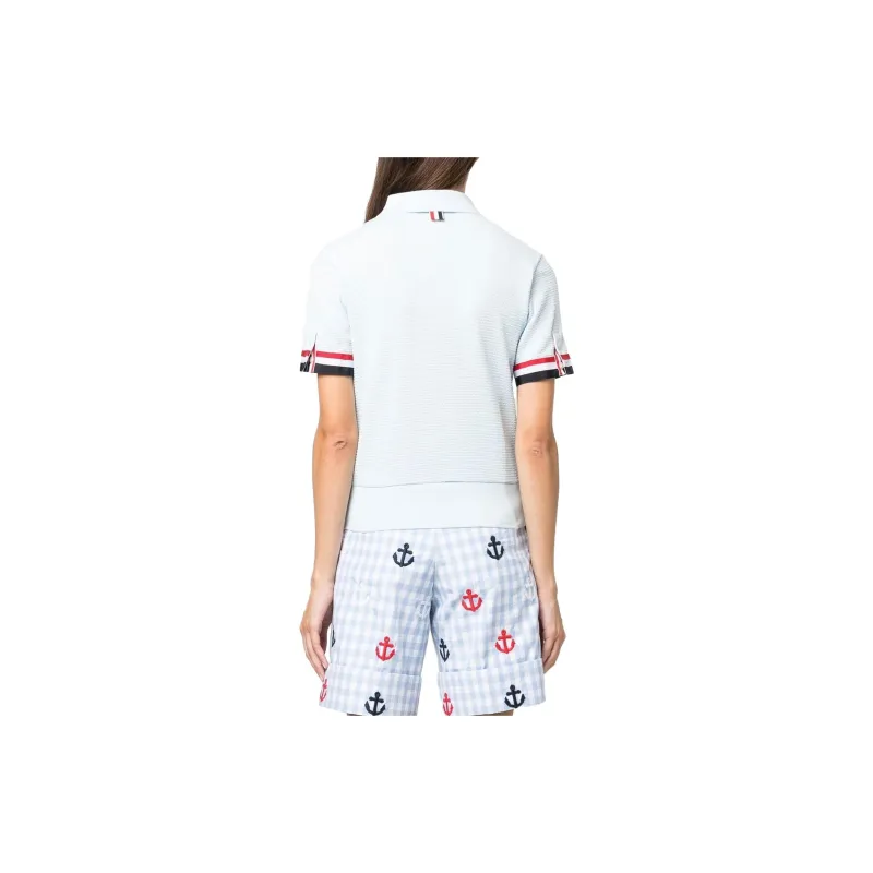 THOM BROWNE RWB stripe Short sleeved Cardigan-2