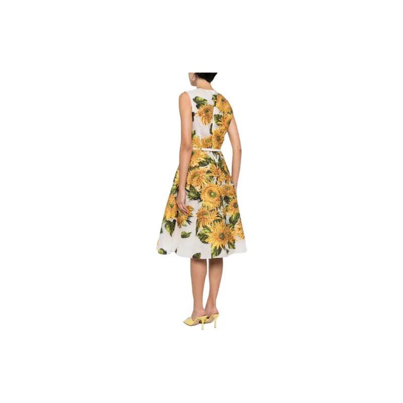 Oscar De La Renta Floral print Silk Midi Dress-2