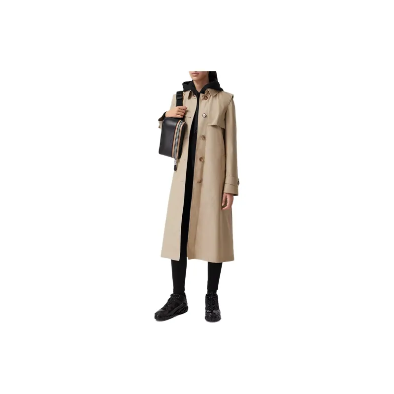 Burberry Trench Coats Women's White-1