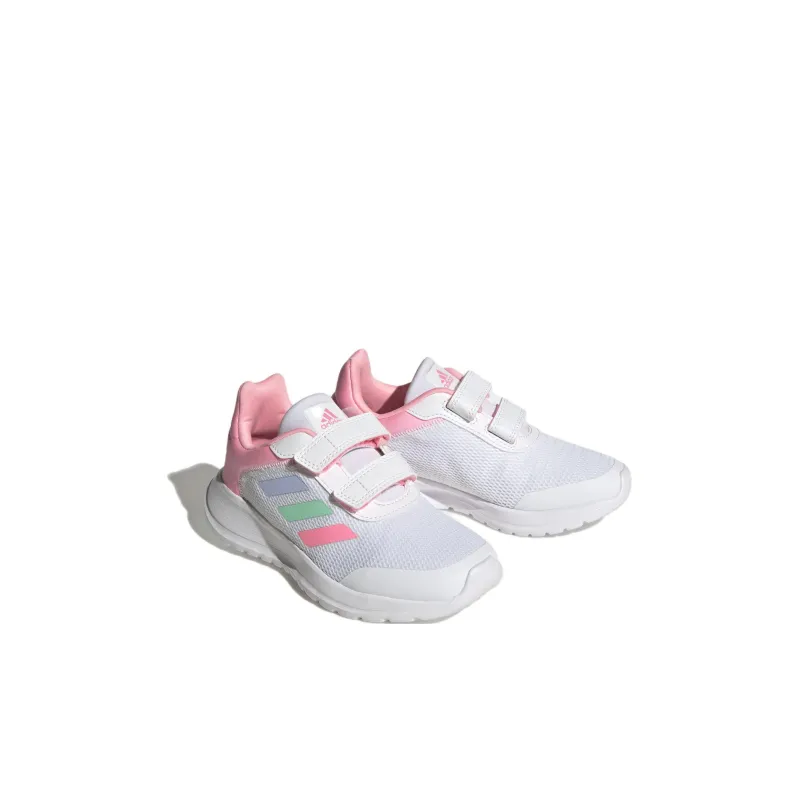 Adidas TENSAUR Slip Resistant Cushioning Wear Resistant Lightweight Low Top Kids' Running Shoes White Pink Kids'-2