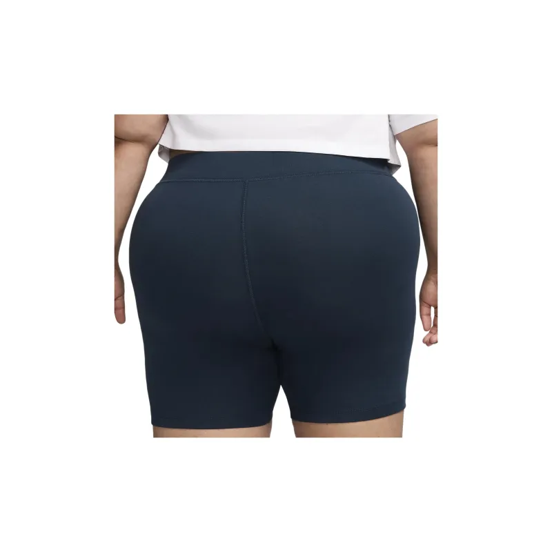 Nike Sportswear Classics Women's High-Waisted 8' Biker Shorts Plus Size Cycling Pants Women's Marine Blue-3