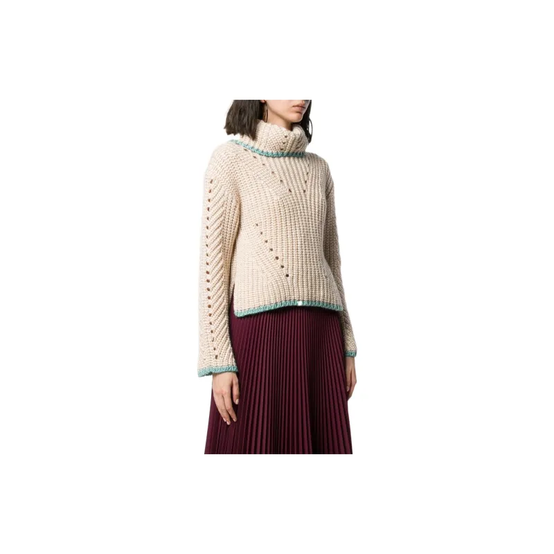 FENDI Cashmere Sweaters Women's Khaki-2
