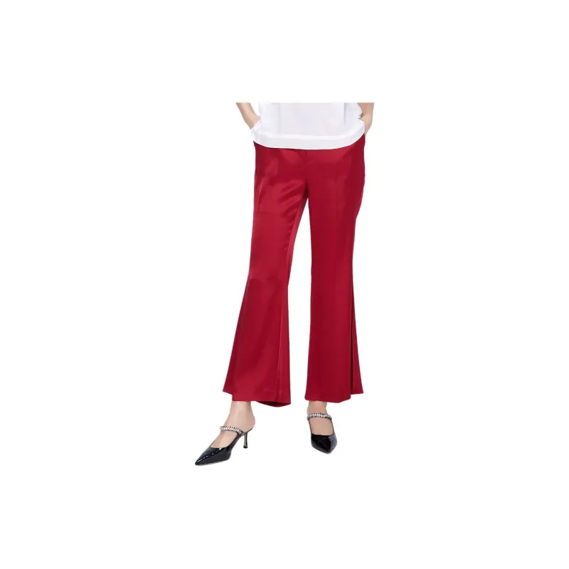 BBLLUUEE Casual Pants Women's Agate Red-1